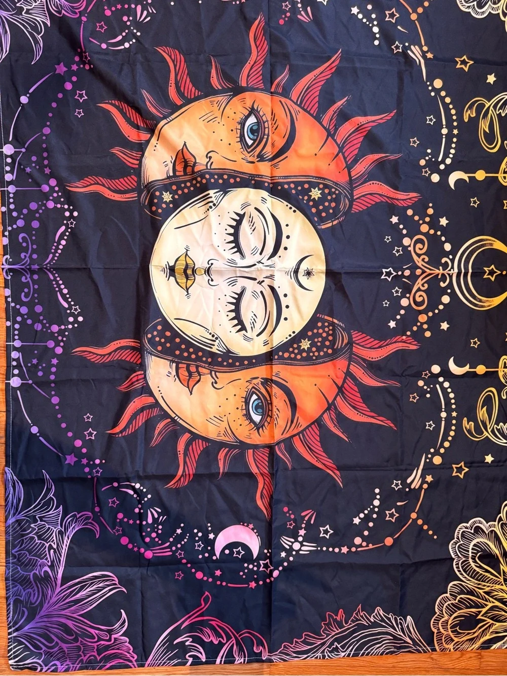 Sun and Moon Tapestry Wall Art - Boho Home Decor
